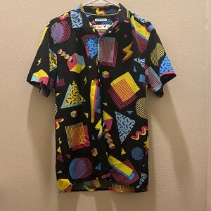 Oh Snap by Drill clothing Retron 80s inspired Men’s button down shirt